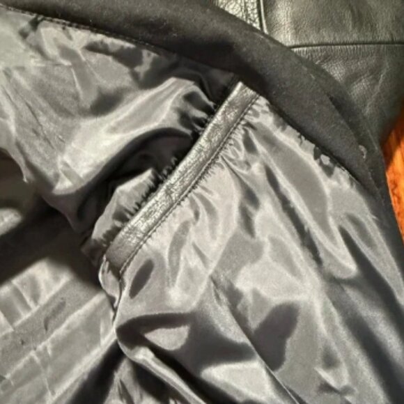 VTG North American Hunting Club Jacket Mens L Black Leather Wool Life Members - Picture 14 of 16